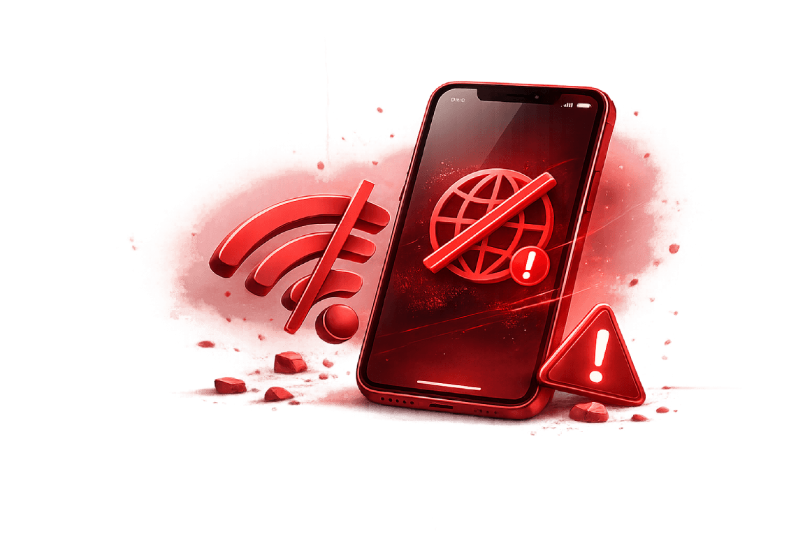 No internet connection