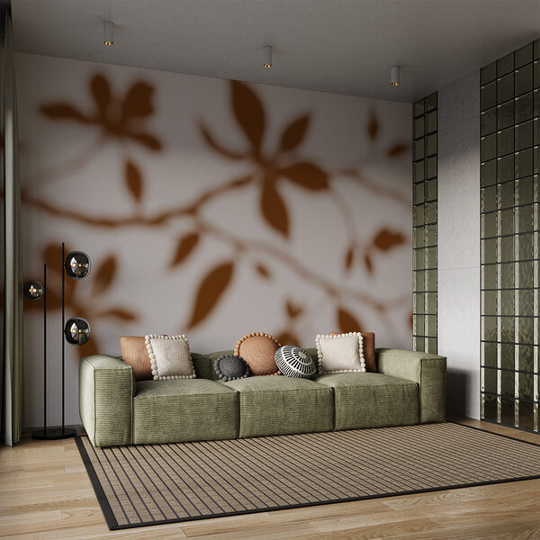 Wall mural Wall mural Blurry image of leaves on a branch (SKU: t00819)